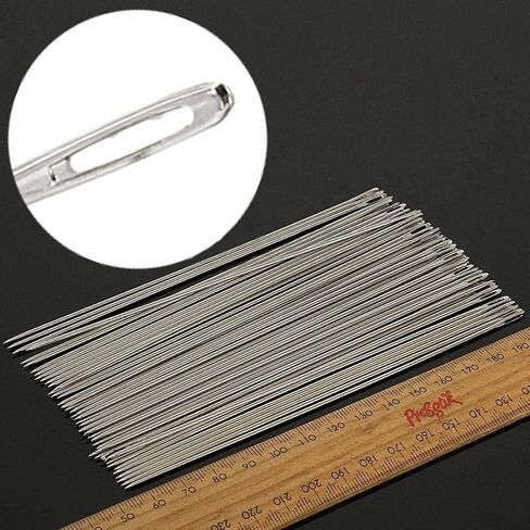 Ourhommie 6-Inch Long Upholsterer Needle Large Eye Hand Sewing Needles in Kuwait