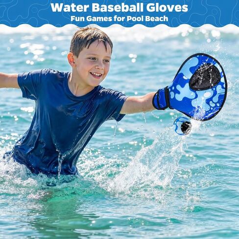 Water Baseball Gloves Bouncing Ball Set, Toss and Catch Game for Beginner in Kuwait