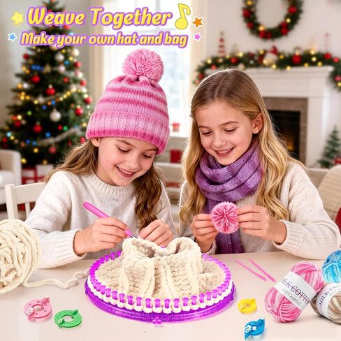 96Pc Weaving Loom Kit, Knitting Loom Kit with Storage Bag & Crochet Hooks in Saudi Arabia