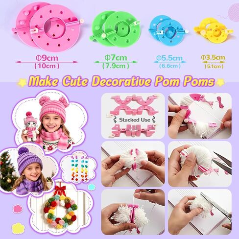 96Pc Weaving Loom Kit, Knitting Loom Kit with Storage Bag & Crochet Hooks in Saudi Arabia