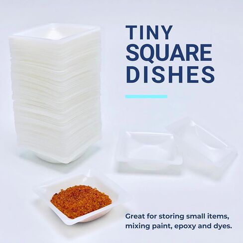 Pure Ponta Weigh Boats Small - 125 Pack 7ml Plastic Disposable Trays for Scale, Square Weighing Dishes for Powder Weight, Crafts, Food Samples - Mini Pour Boat Tray, Anti-Static Lab Dish Container in Kuwait