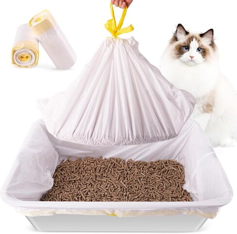 Litter Box Liners 20 Count, 37" x 18" Jumbo 3MIL Thicken Cat Litter Bags Tear Resistant Disposable Cat Litter Liners for XL Stainless Steel Litter Box and Other Suitable Size Litter Box in Kuwait