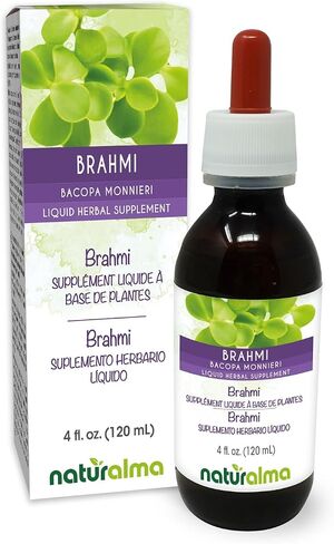 Naturalma Brahmi (Bacopa monnieri) herb Alcohol-free Tincture - 4 fl oz Liquid extract in drops - Herbal supplement - Vegan in Kuwait