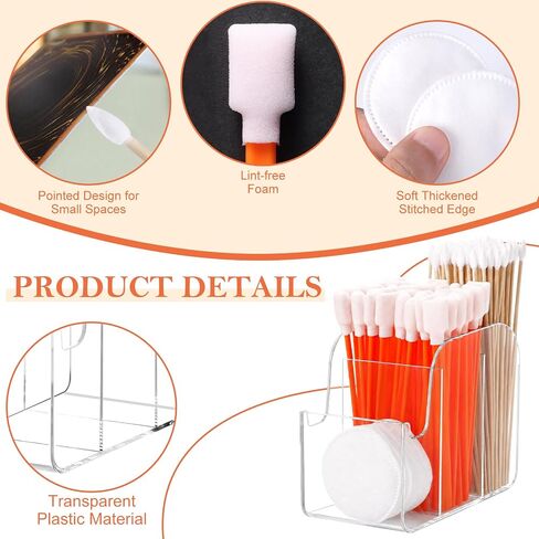 HKSZEH 200 Pcs Card Cleaning Kit Trading Cards Repair Kit Includes Foam Swab Pointed Cotton Swab Cotton Disc with Storage Box Card Restoration Supplies for Collectors Graded Sports Trading Cards in Saudi Arabia