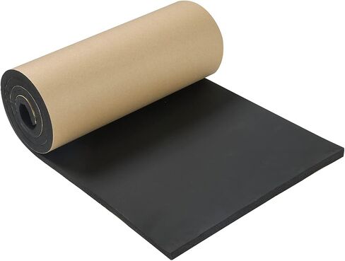 MYFULLY Sponge Neoprene Roll with Adhesive, Waterproof Foam Rubber Sheet Cut to Multiple Dimensions and Lengths for Shock Pad, Gaskets, DIY, Crafts (1/8" Thick x12 Wide x 54" Long) in Kuwait