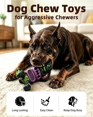 YINEYA Touch Dog Toys for Aggressive Chewers, Indestructible Dog Chew Toy in Saudi Arabia