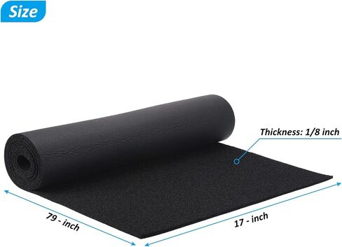 PATIKIL Closed Cell Neoprene Sponge Foam Sheet Roll, Easy Cut Weather Seal Rubber Insulation Soundproof Padding Non Adhesive for DIY, 1/4" T x 16.9" W x 78"L in Saudi Arabia