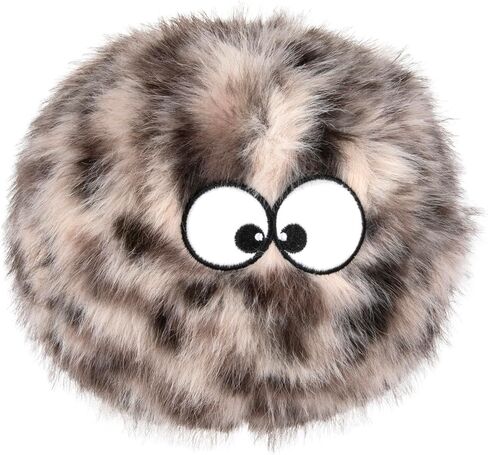goDog Furballz Squeaky Plush Ball Dog Toy, Chew Guard Technology - Rainbow, Large in Saudi Arabia