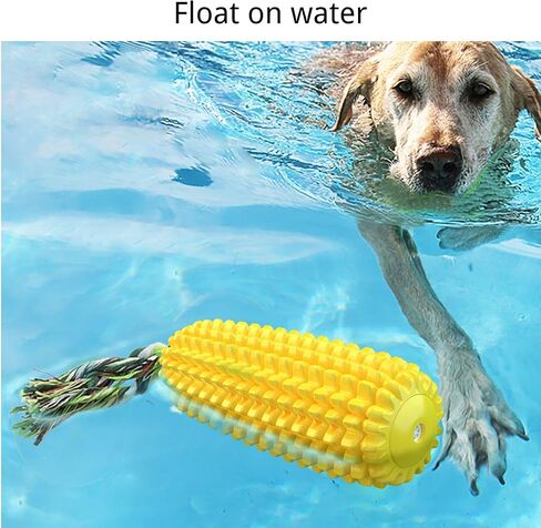 Dog Chew Toys for Aggressive Chewers,Corn Interactive Squeaky Dog Toys for Puppy Medium Breed,Tough Rubber Dental Chew Dog Toys in Kuwait