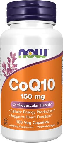 NOW Supplements, CoQ10 150 mg, Pharmaceutical Grade, All-Trans Form produced by Fermentation, 100 Veg Capsules in Kuwait