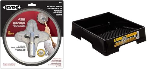 Hyde 09977 Radial Sander and Hyde Round Abrasive Sanding Disc, 9" 120 Grit, 25 Pack in Kuwait