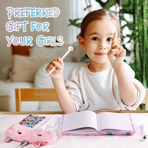 DHQH Cat Diary with Lock Gift for 6 7 8 9 10 11 12 Year Old Girl,Secret Journal Notebook Diary for Kids Christmas Gift Set in Kuwait