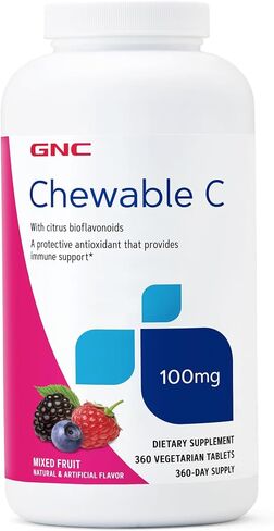 GNC Chewable C 100 MG - Chewable Mixed Fruit in Kuwait