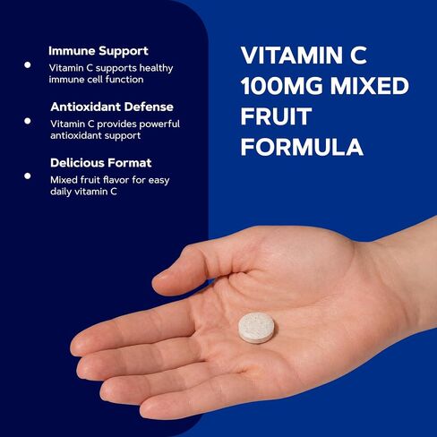 GNC Chewable C 100 MG - Chewable Mixed Fruit in Kuwait