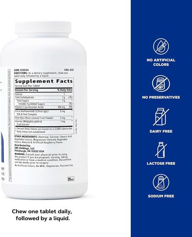 GNC Chewable C 100 MG - Chewable Mixed Fruit in Kuwait