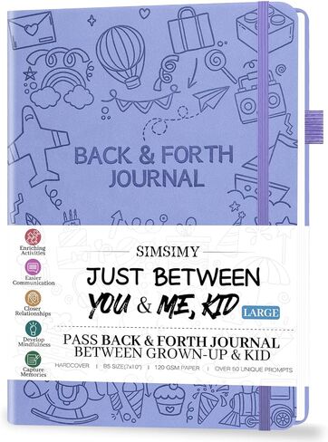 Just Between You and Me Kid Journal - A Back & Forth Journal for Grown-Up & Kid / Parent & Child to Strengthen Bond, Build Communication, and Share Memories, Interactive Writing Prompts for Kids & Adults, Gift for Girls Boys, 7"X10"-Light Blue in Kuwait
