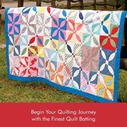 Fairfield Poly-Fil Extra-Loft Quilt Batting, Premium Polyester Batting for Quilting, Ideal for Lap Blankets and King-Sized Projects, Quilting Supplies, 120" X 120" in Kuwait