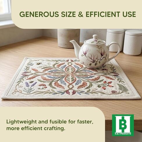 HBI One-Side Fusible Foam Stabilizer, Quilt Batting Bags & Crafts, 45"x60" in Saudi Arabia