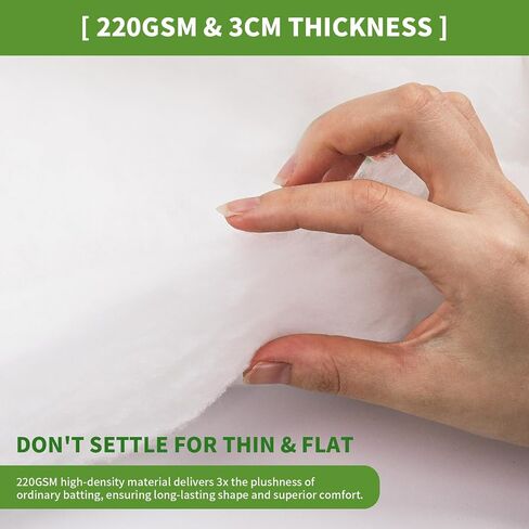 Upholstery Batting - 1Inch Thick Polyester Batting for Cushions, High Loft Cushion Wrap & Furniture Padding - 48" x 3 Yds in Saudi Arabia