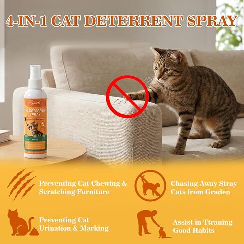 Pjordo 2Pcs Cat Deterrent Spray, Citrus Scent Helps Train Cats Behavior in Kuwait