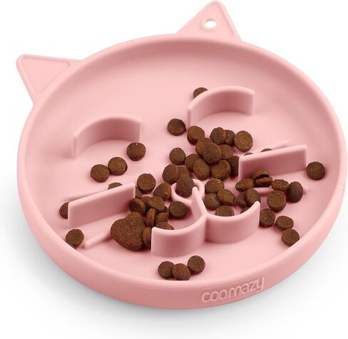 Coomazy Slow Feeder Cat Bowl Silicone Pet Puzzle Feeder for Slow Eating in Saudi Arabia