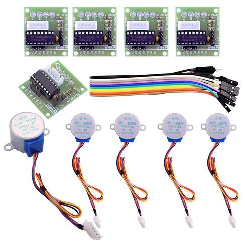 5 مجموعات ELEGOO من محرك رفع 5 فولت 28BYJ-48 ULN2003 + لوحة القيادة ULN2003 لسيارة Arduino in Kuwait