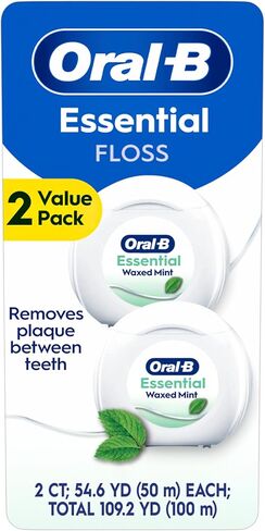 Oral-B EssentialFloss Cavity Defense Dental Floss, 50 M, 2 Pack in Kuwait