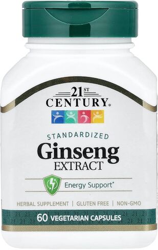 21st Century Ginseng Extract Veg Capsules, 60Count in Kuwait