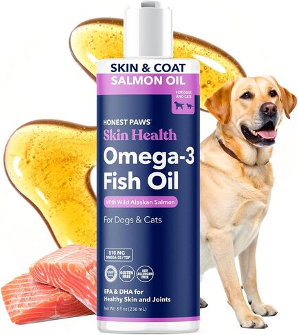 Salmon Oil for Dogs & Cats, Omega 3 Fish Oil for Skin, Coat & Joints, 16oz in Saudi Arabia