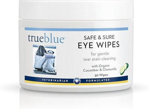 TrueBlue Dog Eye Wipes, Pre-Moistened Textured Pads, Cucumber & Chamomile in Saudi Arabia