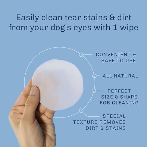 TrueBlue Dog Eye Wipes, Pre-Moistened Textured Pads, Cucumber & Chamomile in Saudi Arabia