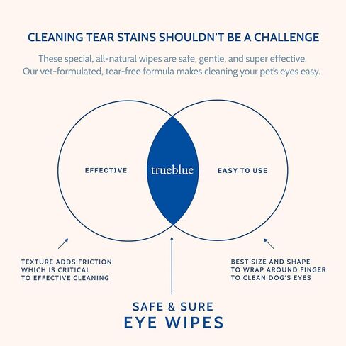 TrueBlue Dog Eye Wipes, Pre-Moistened Textured Pads, Cucumber & Chamomile in Saudi Arabia