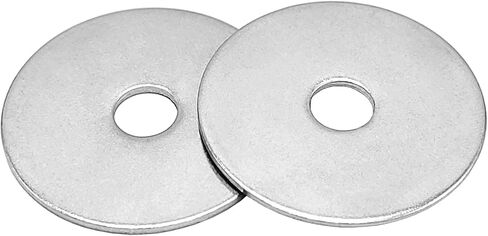 1/4" x 1-1/4" OD Stainless Fender Flat Washer,304 Stainless Steel,45 Pieces in Kuwait