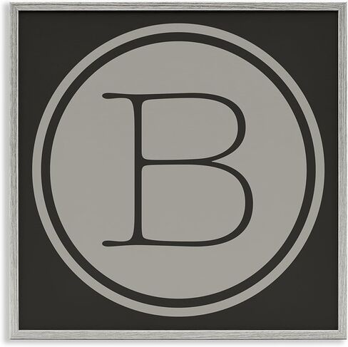 Stupell Industries Modern B Initial Round Elevator Key Shape Framed Wall Art in Saudi Arabia