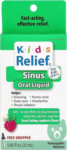 Kids Relief for Sinus-Oral Liquid for Ages 0-9 Years Raspberry, 0.85 Fl Oz in Saudi Arabia