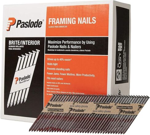 Paslode, Framing Nails, 650836, 30 Degree RounDrive Brite, 3 inch x .120 Gauge, Smooth, 2,500 per Box in Kuwait