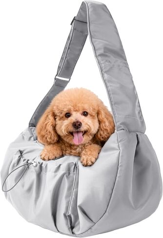 Puppy Sling Carrier for Small Dog 7-15 lbs. (Light Grey) in Saudi Arabia