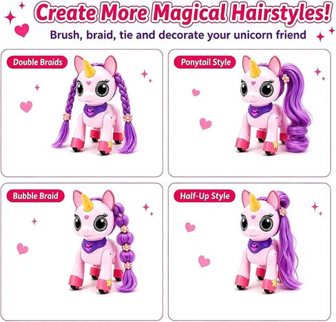 Holyton Remote Control Unicorn Robot Toy for Girls Ages 6+, Magic Wand in Kuwait