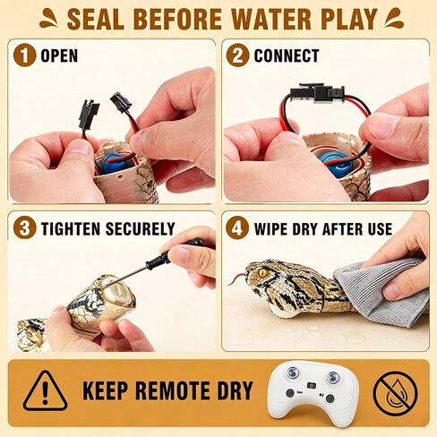 Remote Control Snake Toy, Amphibious RC Snake Gift for Kids 5-8-13 Year Old in Kuwait