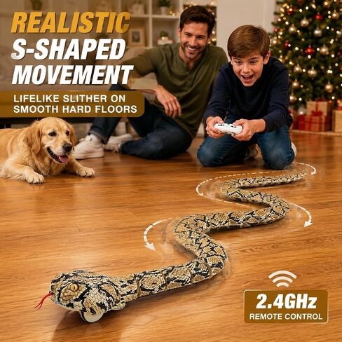 Remote Control Snake Toy, Amphibious RC Snake Gift for Kids 5-8-13 Year Old in Kuwait