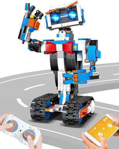 Robot Building Kits for Kids, Stem Toys for Boys Age 8-12, APP & Remote Control Educational Coding Building Sets, Programmable Robot for Kids, Rechargeable Robotic Kit Gifts for Girls Boys (728 PCS) in Kuwait