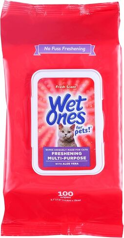 Wet Ones for Pets Freshening Multipurpose Cat Wipes, 100 Count, 3-Pack in Kuwait