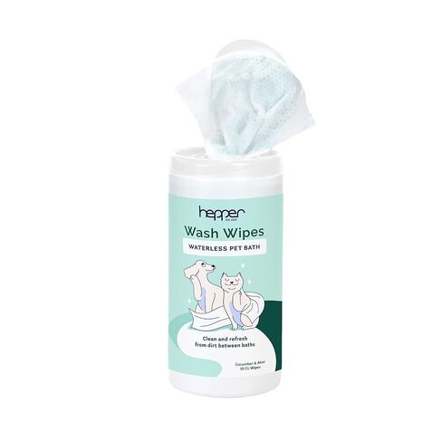 Hepper Pet Wash Wipes - Aloe & Cucumber - For Dogs & Cats in Saudi Arabia