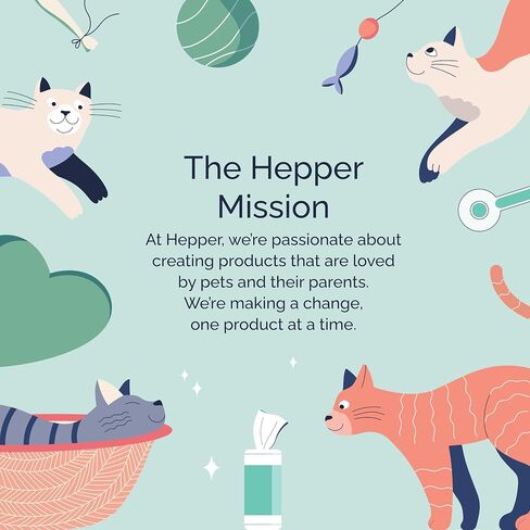 Hepper Pet Wash Wipes - Aloe & Cucumber - For Dogs & Cats in Saudi Arabia