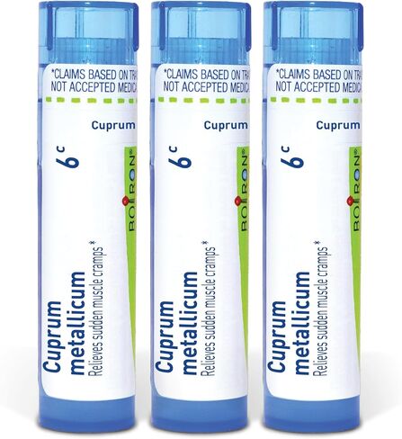 Boiron Cuprum Metallicum 6c Homeopathic Medicine for Sudden Muscle Cramps - Pack of 3 (240 Pellets) in Kuwait