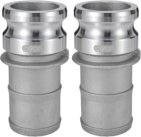 Quafwia 2 قطعة من تركيبات Camlock المصنوعة من الألومنيوم مقاس 2 بوصة من النوع E Cam & Groove Hose Fittings، تركيبات قفل كام 2 بوصة محول ذكر × 2 بوصة تركيبات قفل كاملوك خرطوم 2 بوصة in Kuwait