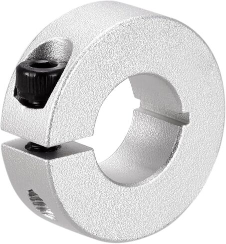 MECCANIXITY Shaft Collar 2 Inch Bore Single Split Aluminum Clamping Collar Shaft Collars with Set Screw Silver Tone in Kuwait