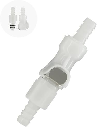 1/4" 3/8" 5/16" Plastic Hose Barb In-Line Quick Connector, Quick Release Vacuum Disconnect Coupling, Shut-Off Valved Insert Tube Quick Connect Fittings (1 Male+ 1 Female)(1/4") in Kuwait