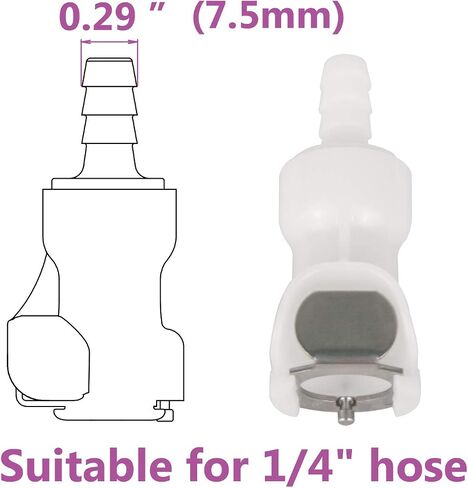 Quick-Disconnect Hose Barb Insert，Plastic Quick Connect Male/Female Coupling Connector,Apply to 1/4" Inner Diameter hose,2 Female Connectors and 2 Male Connectors in Kuwait