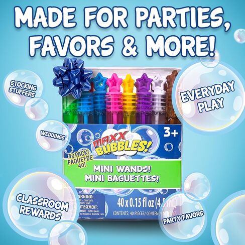 Maxx Bubbles 40 Pack Mini Bubble Wands 40 Pack in Kuwait